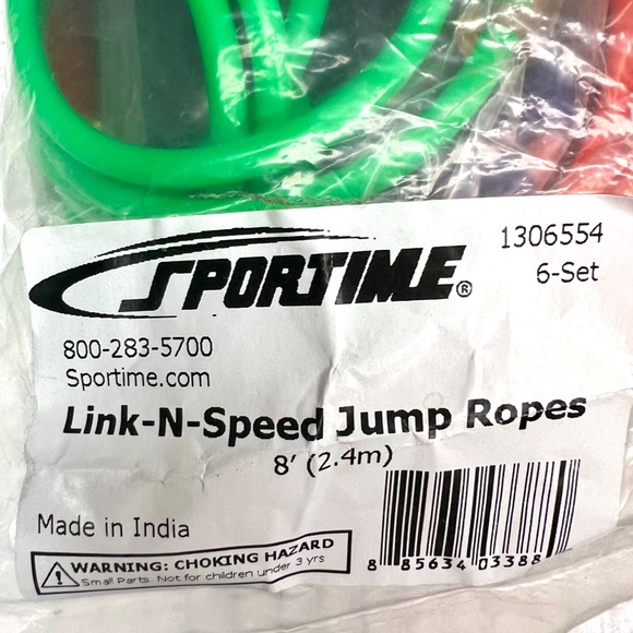 Sportime 8 Ft. Link-N-Speed Jump Ropes; Set Of 6 - Picture 5 of 7